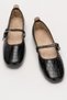 Daily Single Belt Women's Ballerina Shoes Black - 6