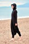 Full Covered Parachute Black Hijab Swimsuit - M2415 - 4