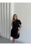 Buketli̇ Women's Polo Neck Skirt Pleated Knitted Mini Dress - 4
