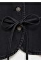 Denim Vest with Tie Detail - 5