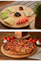 Wooden Bamboo Rotating Stand Serving Presentation Board | 30 cm Pizza, Pasta, Cheese Plate Presentation Tray - 2