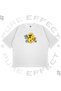 Unisex Oversize a Bathing Ape Cheese Printed Boxy Fit Thick Fabric T-Shirt