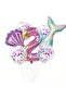 Mermaid Tail Purple Confetti 2 Years Old Foil Balloon Set