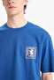 100% Cotton Oversize Wide Fit Crew Neck Back Printed Short Sleeve T-Shirt C3628Ax25Sp - 5