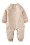 Bear Embroidered Jumpsuit 0-3 Years Sand - 2