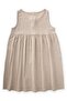 Linen Lace Up Dress 2-6 Years Natural - 2