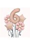 Daisy Caramel Happy Birthday 6 Years Old Foil Balloon Set