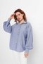 Blue - Balloon Sleeve Striped Shirt - 5