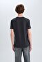 100% Cotton Slim Fit Crew Neck Printed Short Sleeve T-Shirt C2131Ax25Sm - 6