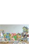 Watercolor City - Cute Houses Children's Room - Nursery - Kindergarten Wall Adhesive Sticker Set - 4