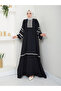 Women's Stripe Embroidered Wide Dress