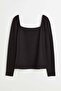 Square-neck top