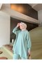 Çağla Green Loose Suit with Muslin Trousers - 5