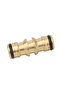 2 Way Garden Brass Hose Connector Joiner Coupler Watering Water Pipe Tap Male Water Pipe Repair E... - 8