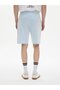 Basic Jacquard Knitted Blue Shorts - 3