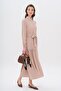 Long Dress with Gathered Skirt and Belted Waist Kum 9766-E - 5