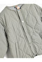 Quilted Pocket Crew Neck Long Sleeve Jacket - 3