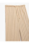 Bürümcük Waist Lace-Up Striped Straight Leg Trousers - 3
