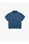 Cotton Pocket Detailed Short Sleeve Crop Jean Jacket - 2