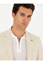 Beige Slim Fit 100% Linen Jacket 50268891-Vr011 - 2