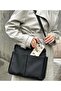 Women's Black Parachute Fabric Large Bag with Compartment