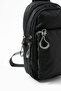 Unisex Wrinkle Fabric Water Resistant Multi Compartment Black Body Bag - 6