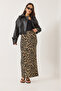 Women's Leopard Leopard Patterned Long Pencil Skirt with Elastic Waist 0258 60283170 - 4