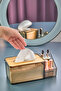 Bamboo Lid Bathroom Napkin Holder Organizer / Z Napkin Compatible Organizer - 2
