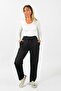 Woman's Black Two Thread Sweatpants