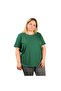 Green Plus Size Women's Single Jersey T-Shirt