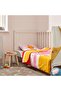GRÖNFINK Duvet cover 1 pillowcase for cot, multicolour/striped - 4