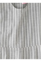 Girls' Grey Striped Cotton Jumpsuit - 3