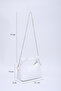 White Shk24 Soft Leather Knot Detailed Chain Strap Hand and Shoulder Bag L:14 W:22 W:8 Cm - 2