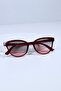 Burgundy Gradient 56 Ekartman Bone Glass Interchangeable Women Unisex Men Uv400 Protected Sunglasses - 2