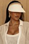 Women's Hard Straw Visor Tennis Hat Beach Hat