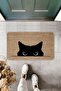 Beige Cat Patterned Door Mat Kp09