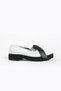 Vivaz Women's Real Leather Bow Detailed Thick Sole Loafer White Moccasin Shoes - 2