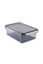 Covered Bathroom Kitchen Organizer Shelf Ps 325*205*100 mm Transparent Black