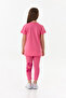 Girl's Suit with Floral Printed Tights - 4