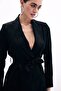 Jacquard Jacket with Ties - Black - 6