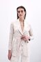 Tie-Up Jacquard Jacket - Beige - 3