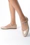 '' Nükhet'' Ballerina Round Toe Closed Helmet Flat Sole Orthopedic New Season - 8