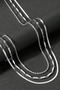 Stainless Steel Men's Chain 3-Piece Italian, Bar, Auger Necklace Set- Imported Non-Tarnish Chain Necklace
