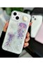Transparent Glitter Epoxy Phone Case with Jellyfish Design Compatible with iPhone 13 - 14 - 15 - 5