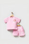 100% Cotton Baby Girl Front-Back Printed T-Shirt & Pocket Shorts Set