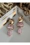 Pink Pearl Dangle Earrings - 3