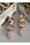 Pink Pearl Dangle Earrings - 2