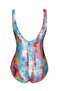 Beria Women's Large Size Abstract Patterned Gathering Swimsuit - 2