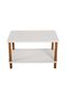 Center Table Rectangular Wooden Legs - White - 4