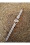 Beige Color Cord Special Series Women's Wristwatch Minimal Design - 4